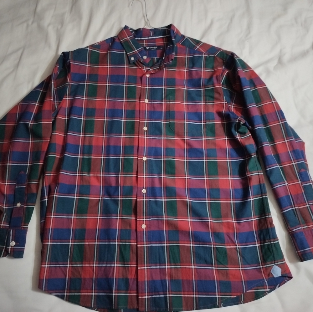 Daniel Cremieux Multicolor Plaid Button Down Shirt Size XL